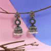 Leaf Stud with Dome Jhumkas